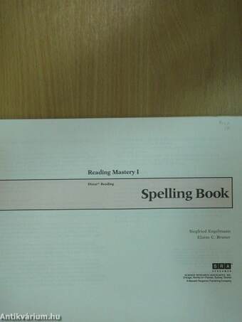 Reading Mastery I. - Spelling Book