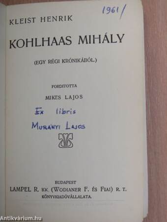 Kohlhaas Mihály