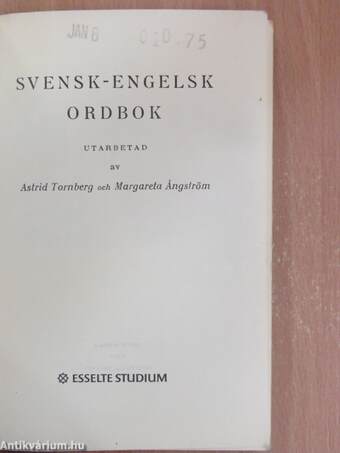 Svensk-Engelsk/Engelsk-Svensk Ordbok