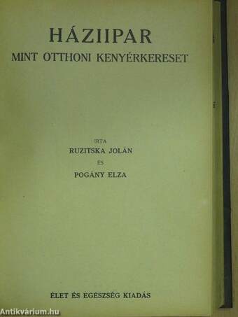 Hogyan ápolja testét a nő és a férfi?/Jó modor és a nemes szórakozások/Anyagcsere betegségek természetes gyógyítása/Mindennapi és rendkivüli háztartási munkák/Gyomorbetegségek vizsgálata és gyógykezelése/Háziipar mint otthoni kenyérkereset