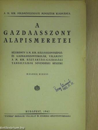 A gazdaasszony alapismeretei