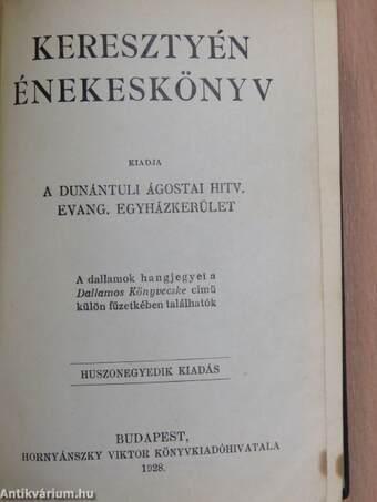 Keresztyén énekeskönyv