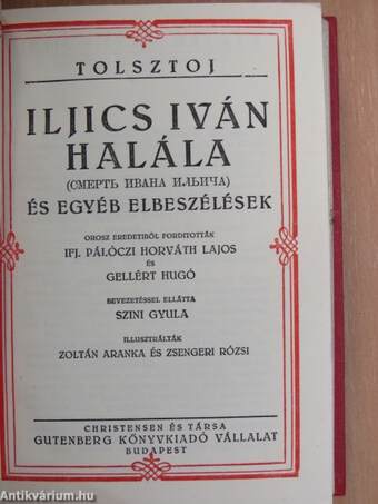 Iljics Iván halála és egyéb elbeszélések