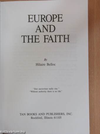 Europe and the Faith