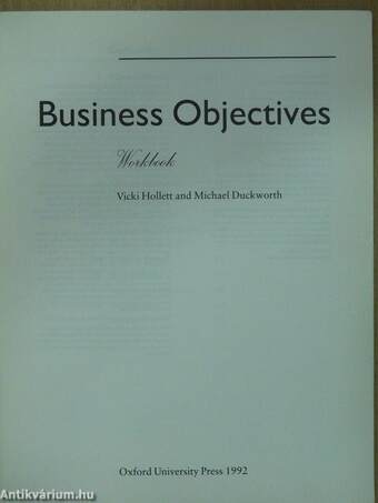 Business Objectives - Workbook