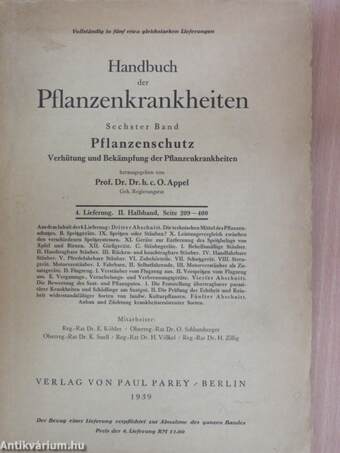 Handbuch der Pflanzenkrankheiten VI/4. (töredék)