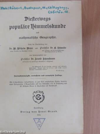 Diesterwegs populäre Himmelskunde und mathematische Geographie (gótbetűs)