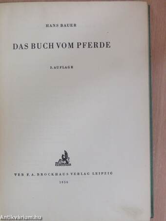 Das Buch vom Pferde