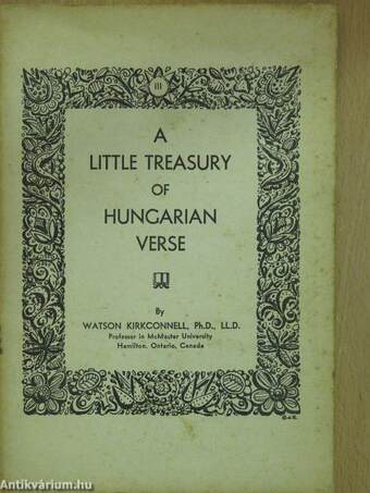 A Little Treasury of Hungarian Verse