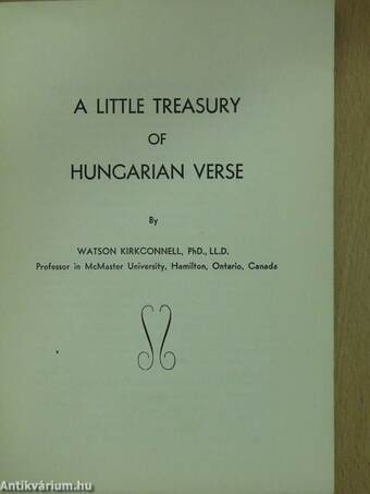 A Little Treasury of Hungarian Verse