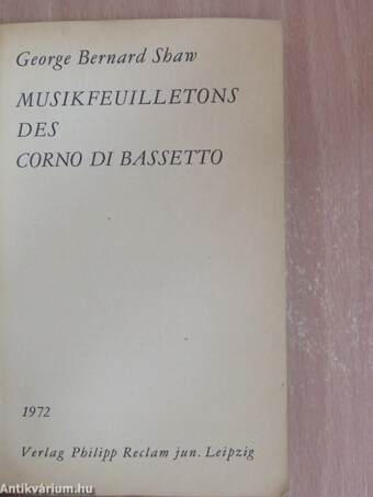 Musikfeuilletons des Corno di Bassetto