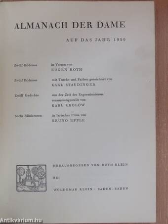 Almanach der Dame 1959