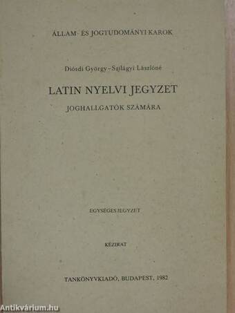 Latin nyelvi jegyzet