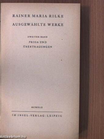 Ausgewählte Werke I-II.