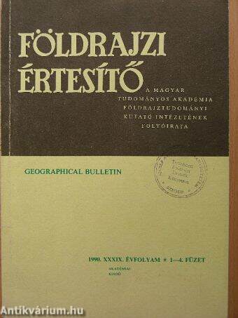 Földrajzi Értesítő 1990/1-4.