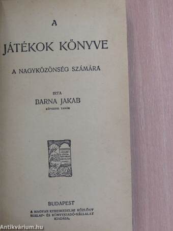 A játékok könyve