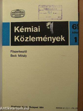 Kémiai Közlemények 1984/1-2.