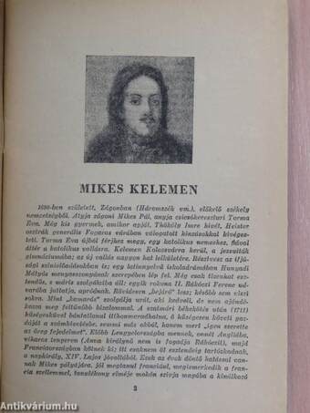 Mikes Kelemen törökországi levelei
