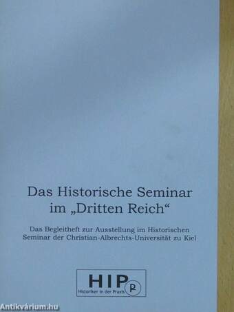 Das Historische Seminar im "Dritten Reich"