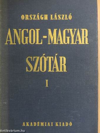 Angol-magyar szótár I-II.