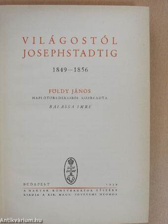 Világostól Josephstadtig 1849-1856