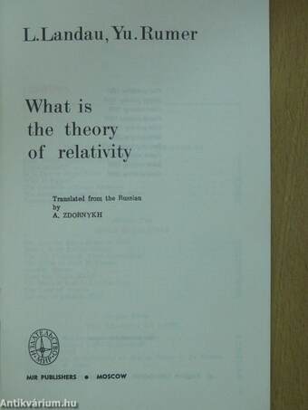 What is the Theory of Relativity?