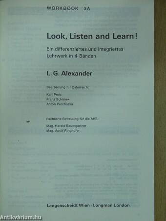 Look, Listen and Learn! - Workbook 3A - Part I.