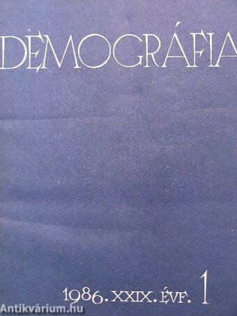 Demográfia 1986/1-4.