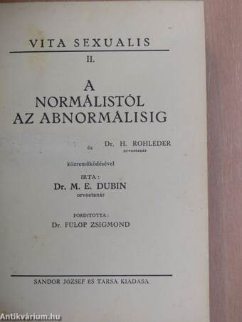 A normálistól az abnormálisig