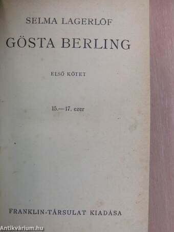 Gösta Berling I-II.