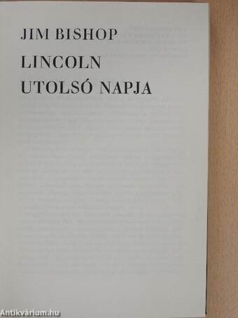 Lincoln utolsó napja