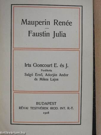 Mauperin Renée/Faustin Julia