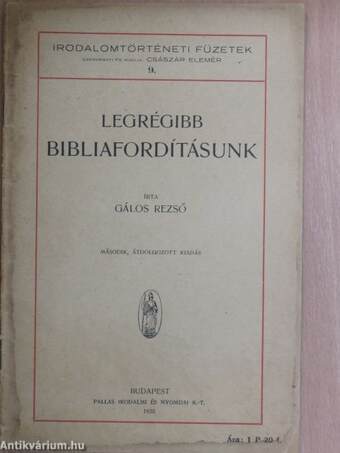 Legrégibb bibliafordításunk