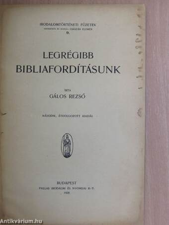 Legrégibb bibliafordításunk