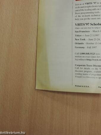 Microsoft Visual C++ Directory Spring 1997