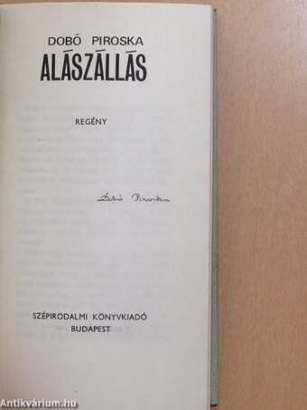 Alászállás (aláírt példány)