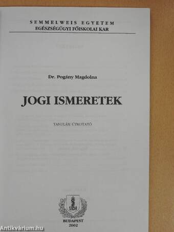 Jogi ismeretek