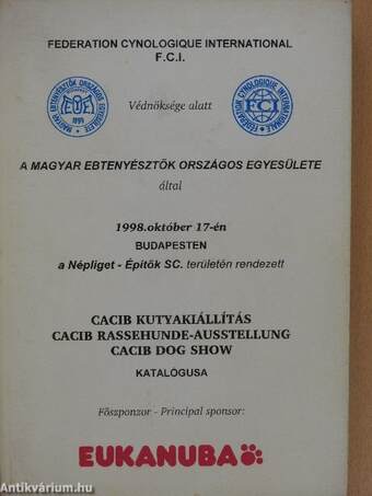 Cacib kutyakiállítás katalógusa