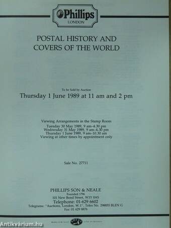 Postal History and Covers of the World 1 June 1989