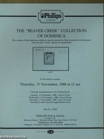 The "Beaver Creek" Collection of Dominica