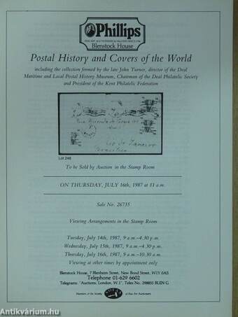 Postal History and Covers of the World July 16th 1987