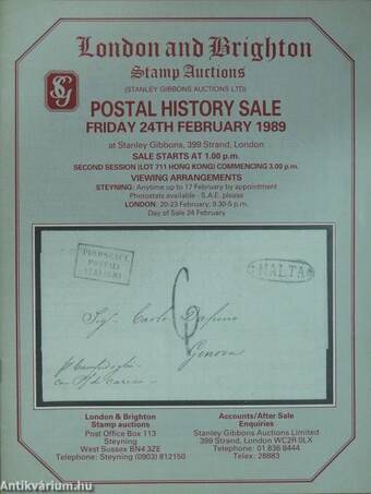 London and Brighton Stamp Auctions Postal History Sale