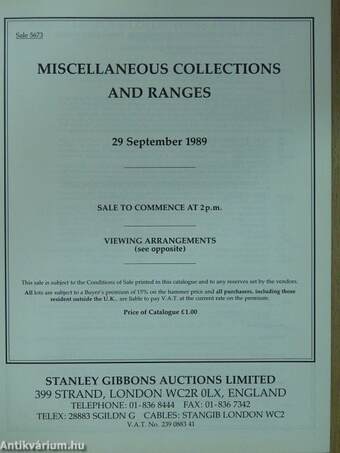 Miscellaneous Collections and Ranges