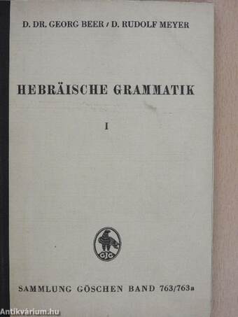 Hebräische grammatik I.