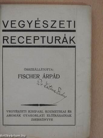 Vegyészeti recepturák