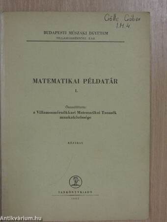 Matematika példatár I.