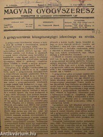 Magyar Gyógyszerész 1935. (nem teljes évfolyam)