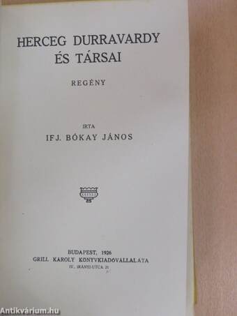 Herceg Durravardy és társai/A gyémánt