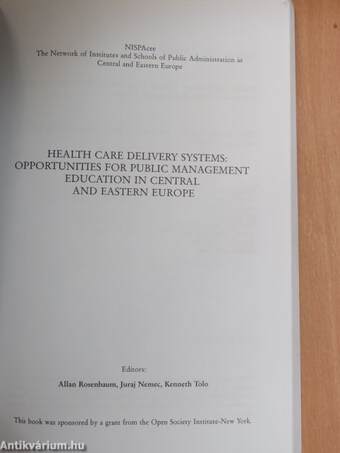 Health Care Delivery Systems: Opportunities for Public Management Education in Central and Eastern Europe