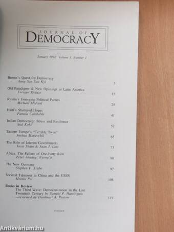 Journal of Democracy January 1992